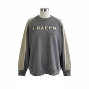 Vintage men grey Charro thick V-neck sweatshirt in L|L30 W20| SKU 5552 image