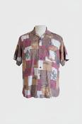 Vintage men hawaiin multi patterned short sleeve shirt in L|L32 W21|SKU 6456 image