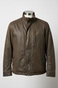 Vintage men's Johnston &amp; Murphy brown leather biker jacket in XL|L33 W23|SKU 6537 image
