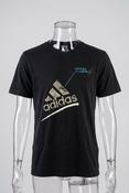 Vintage men's black Adidas graphics short sleeve tees in M|L 27 W21|SKU 6557
