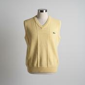 Vintage men yellow lacoste chemise V-neck sleeveless sweater in 2XL| L29 W23|SKU 5608 image