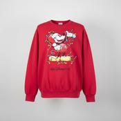 Vintage unisex Disney by Hanes Mickey mouse graphics red oversize sweatshirt in 2XL|L31W26|SKU 6481 image