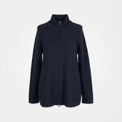 Vintage unisex black Olsen full zip mock neck sweater in L|L28 W18|SKU 6475 image