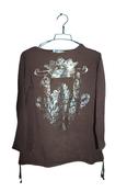 Vintage women AZ Malhas brown basic long sleeve graphic tees in M|L26 W19|SKU 6688 image