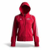 Vintage women Adidas 90's retro red full zip graphics hoodie in M|L24 W18|SKU 5657 image