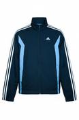Vintage women Adidas navy fleece zipper high neck polyester track top L/M|L29 W19|SKU 6679 image