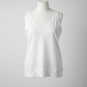 Vintage women D.Exterior fashion Italia white camisole v-neck top in M|L21 W19|SKU 5540 image