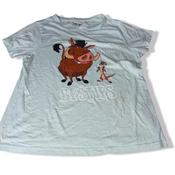 Vintage women Disney Lion King Pumbaa Pose graphics Mint Green tees in S|L25 W18|SKU 5471 image