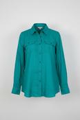 Vintage women Dressbarn pattern green long sleeve shirt in S|L27 W18|SKU 5539 image