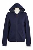 Vintage women Fatface navy full zip hoodie UK 14|L26 W22|SKU 6732 image