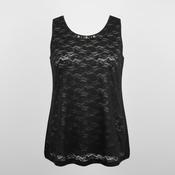 Vintage women Just white black patterned sleeveless tank top size 42|SKU 6313 image