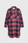 Vintage women Rising pink &amp; purple check double pocket button shirt jacket L|L40W22|SKU 6722 image