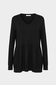 Vintage women S.Oliver black Sequin V-neck linen kneelength dress UK16|L30 W17|SKU 6616 image