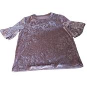 Vintage women Velvet brown Primark short sleeve top in M|SKU 6443 image