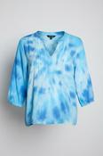 Vintage women Vero Moda blue tye dye print V-neck blouse in M|L24 W19|SKU 6615 image