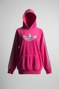 Vintage women adidas leaf logo stripe crest hoodie in L/M|L26 W19|SKU 5635 image