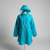 Vintage women blue hooded rain coat in M|L31 W20|SKU 5637 image