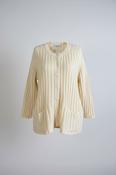 Vintage women cream Christopher &amp; Banks button down double pocket cotton knitted jumper L|L23 W17|SKU 6460 image