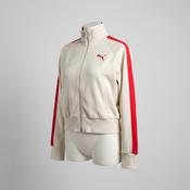 Vintage women cream puma full zip track jacket in L|L 21 W18|SKU 5636 image