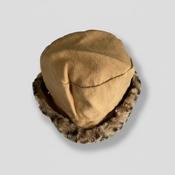 Vintage women cream winter faux fur trapper hat| SKU 6329 image