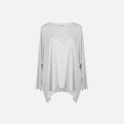Vintage women made in Italy Just Beautiful &amp; only floral print white soft tees in XL|L28 W24|SKU 6482 image