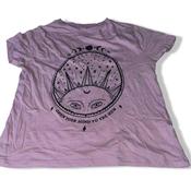 Vintage women purple Sun Moon Print Harajuku Street short sleeve tees in S|L21 W16| SKU 5501 image