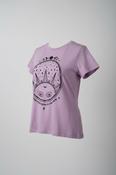 Vintage women purple Sun Moon Print Harajuku Street short sleeve tees in S|L21 W16| SKU 5501 image