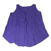 Vintage women purple pleated tank button down top in L/XL|L26 W17|SKU 5535 image