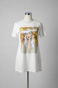 Vintage women's Zara Graphic White  short sleeve T Shirt in XL| L28 W21| SKU 5449 image