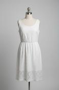 Vintage women sleeveless kneelength cream dress in XS/S|L33 W11|SKU 6619 image