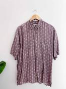 Vintage pierre cardin large brown short sleeve shirt image