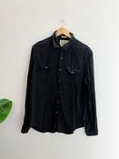 Vintage black American Eagle Outfitters thick regular fit mens long sleeve large shirt image