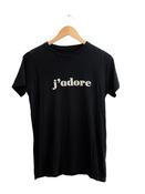 Vintage J'adore graphics black tshirt size uk 10 image