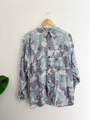 Vintage large purple camice brando patterned long sleeve shirt image