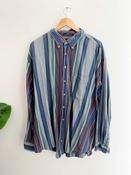 Vintage dockers vertical patterned multi mens long sleevs shirt size XXl image