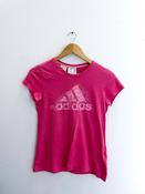 Vintage small pink adidas women tshirt image