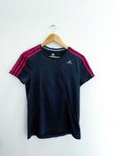 Vintage Adidas climalite running navy blue large tshirt image