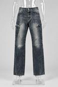 Vintage faded men blue jeans image