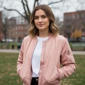 Forever 21 Women’s peach Bomber Jacket - Coats &amp; Jackets
