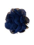 GOAH Black flowery hair clip with tiny net image