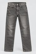 Slim fit straight cropped denim grey jeans trouser image