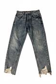 Vintage y2k grey ripped jeans trouser image