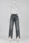 Vintage y2k grey ripped jeans trouser image