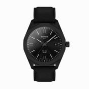 PRC 100 39mm Solar Black Dial Leather Strap Watch