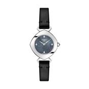 Femini-T 25mm, Blue Dial, Quartz Movement, Stainless Steel Case, Black Leather Strap Watch