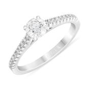 Platinum Round Brilliant Cut 0.50ct Diamond Ring