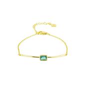 Juvi Manhattan Gold Vermeil Green Tourmaline Bracelet