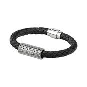 Silver Celtic Knot Leather Bracelet