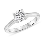 Weir Collection Platinum .76ct Round Brilliant Solitaire Ring