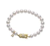 18k Yellow Gold 7.5mm Akoya Pearl Bracelet